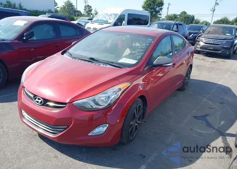 2011 Hyundai Elantra Limited (Ulsan Plant) из США, поврежденный, VIN KMHDH4AE4BU108849